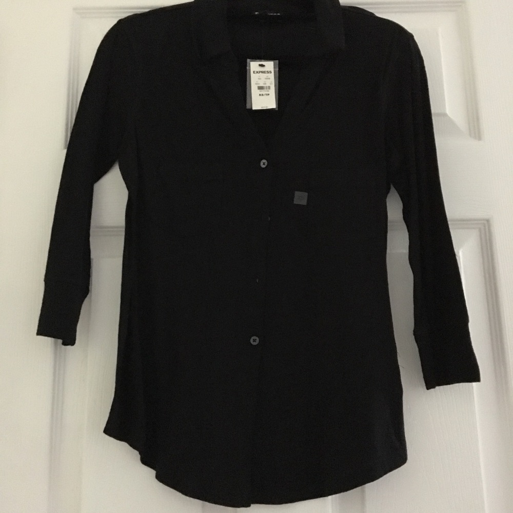 NWT EXPRESS TOP BLACK SIZE XS